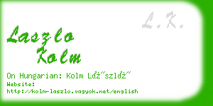 laszlo kolm business card